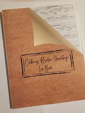 Clothing Reseller Inventory Log Book for Tracking Purchases